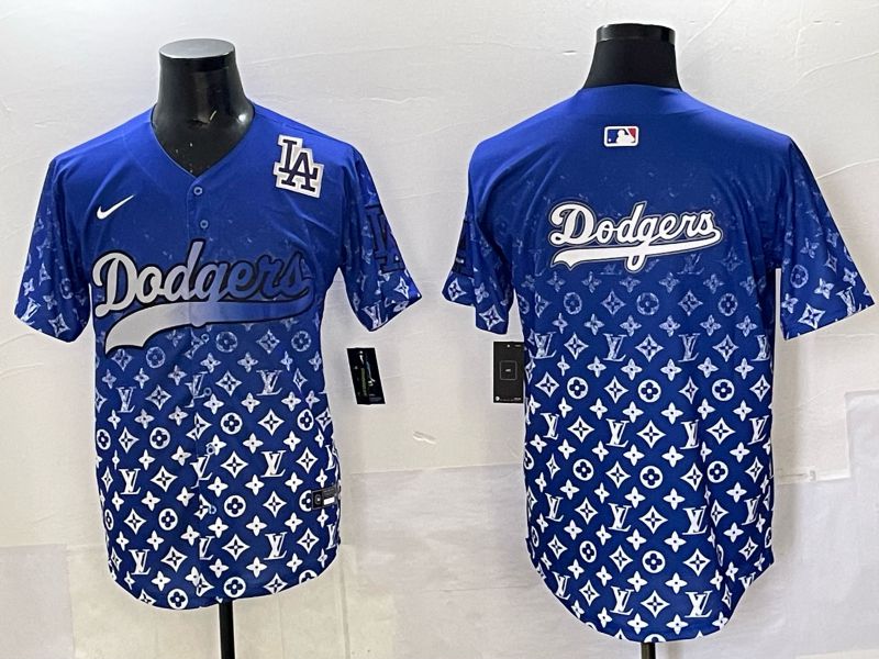 Men Los Angeles Dodgers Blank Blue Nike 2025 MLB jersey 08
